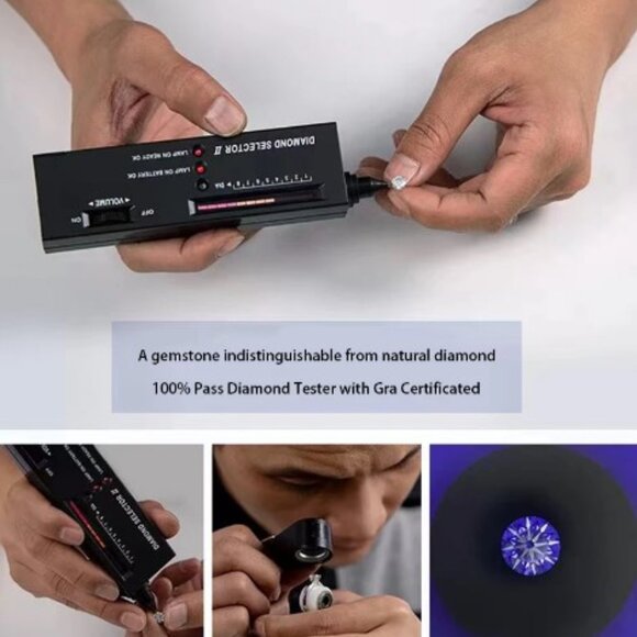 1 CTW D Color Moissanite Diamond 925 Silver Stud Earrings - Picture 9 of 10